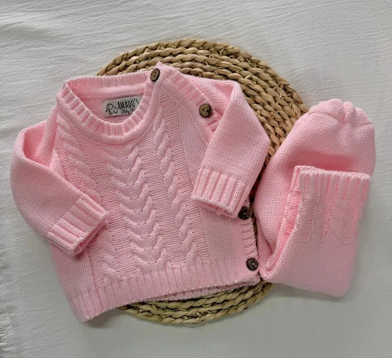 Conjunto Tejido Rosa